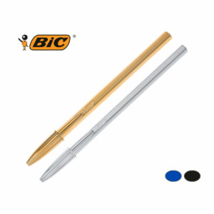 Bolígrafo Bic Cristal Oro/Plata